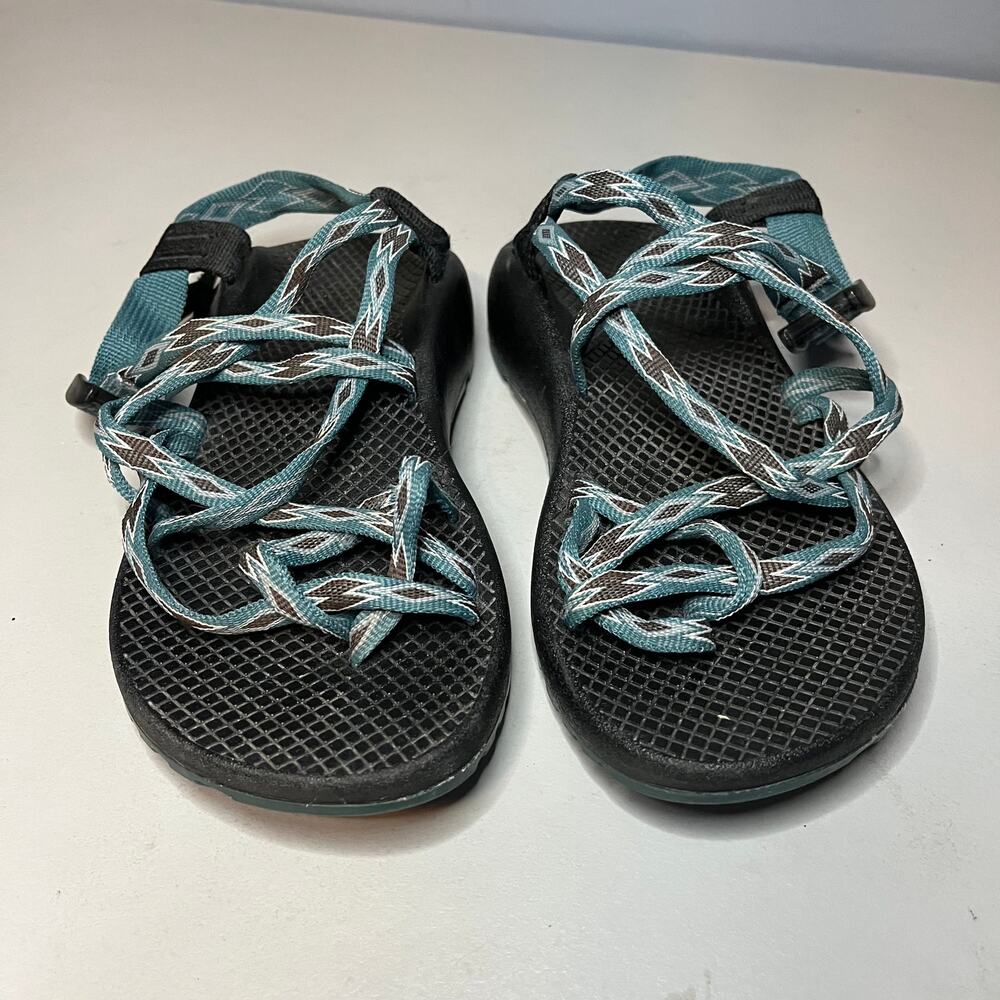 Chaco Sandals Womens Size 7 X/2 Classic Sandal Green Diamond Strappy Hiking